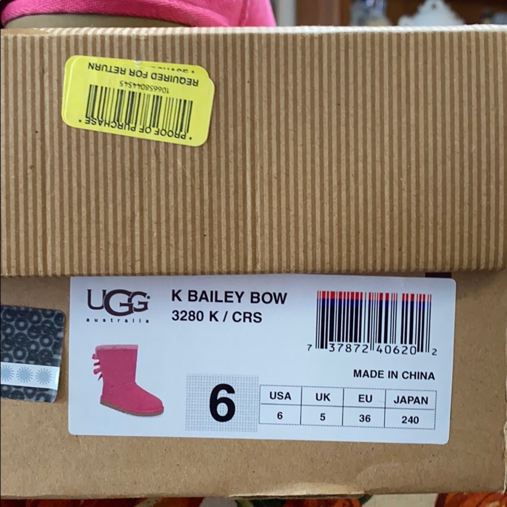 UGG boots: youth pink Bailey bow - Picture 11 of 12